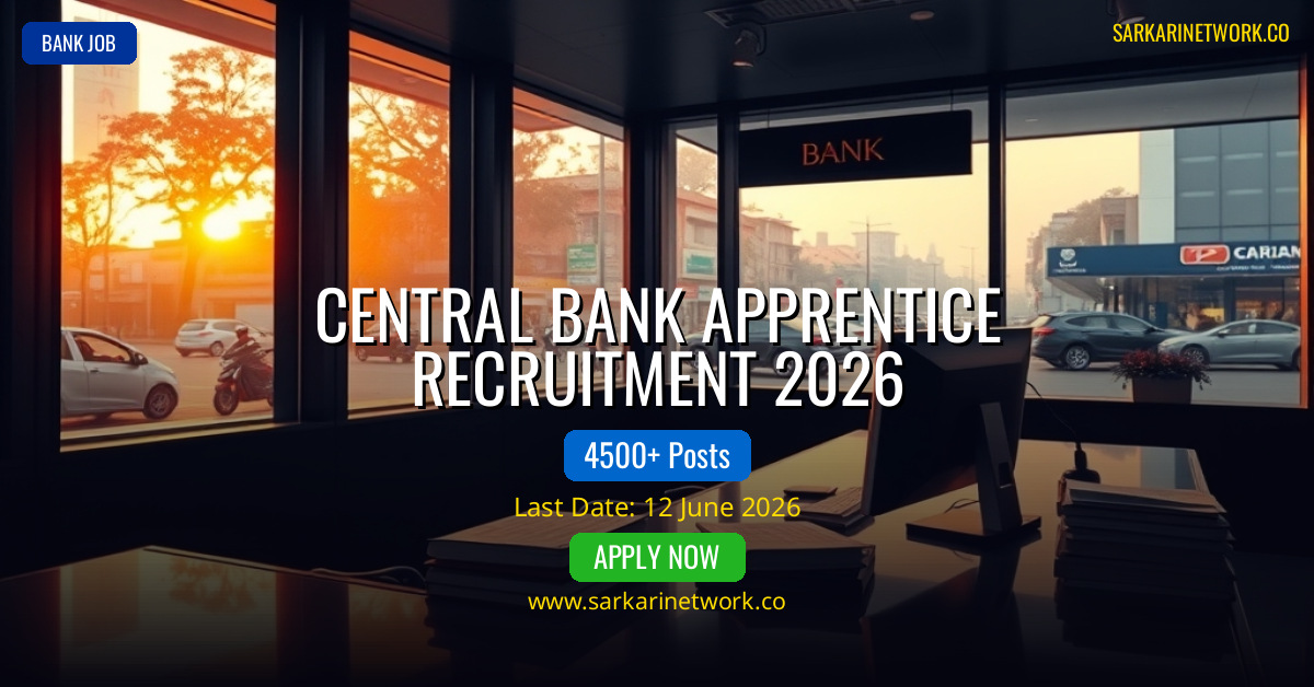 Central Bank Apprentice Recruitment 2026