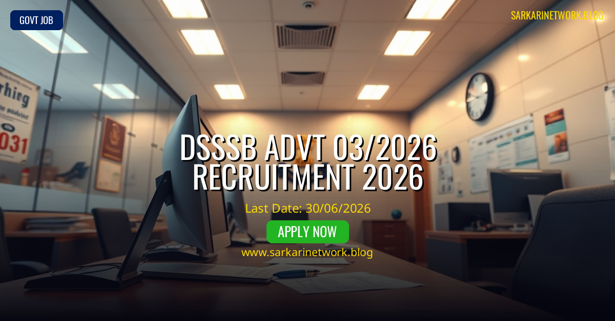 DSSSB Advt 03/2026 Recruitment 2026