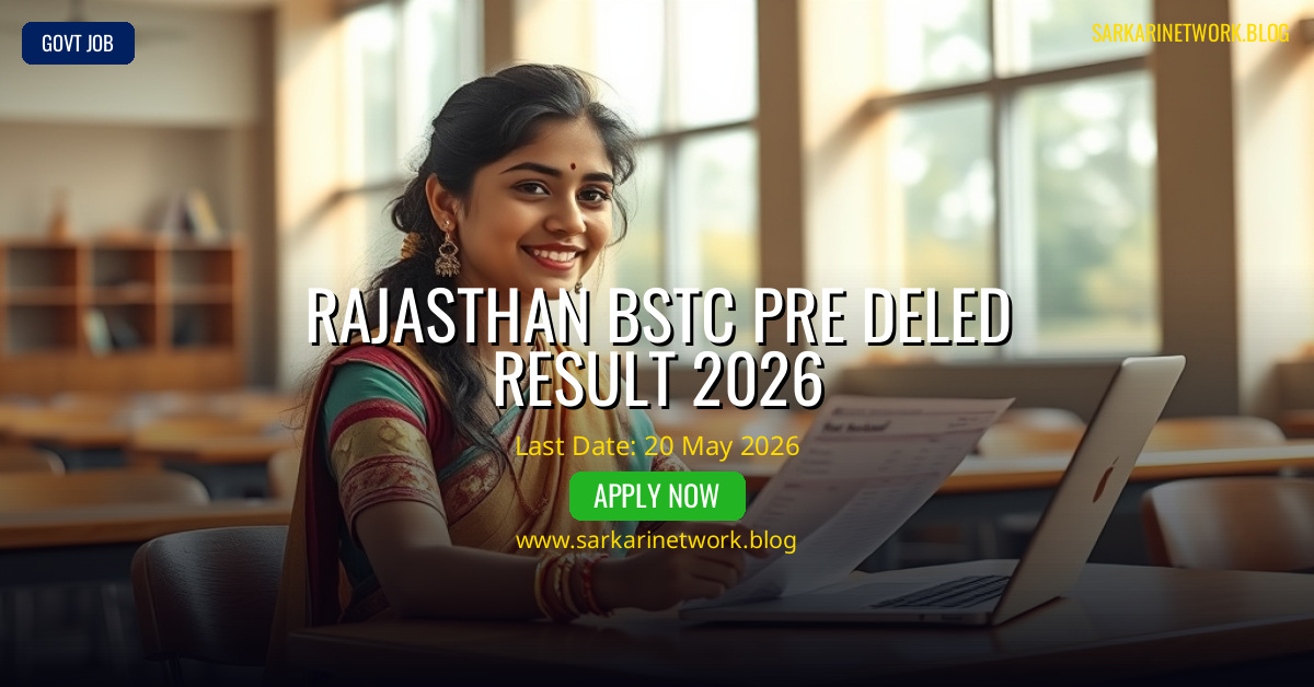 Rajasthan BSTC Pre deled Result 2026