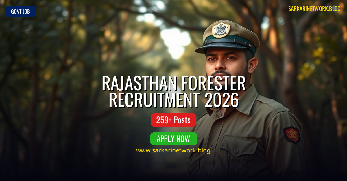 Rajasthan Forester Recruitment 2026