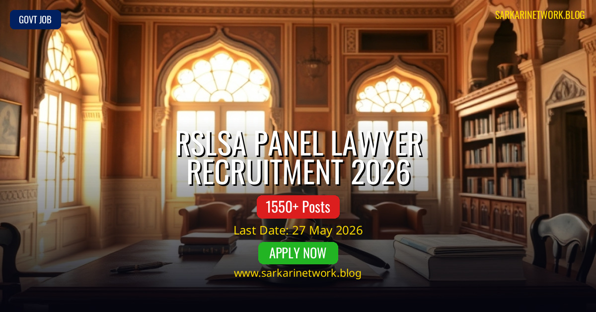 RSLSA Panel Lawyer Recruitment 2026