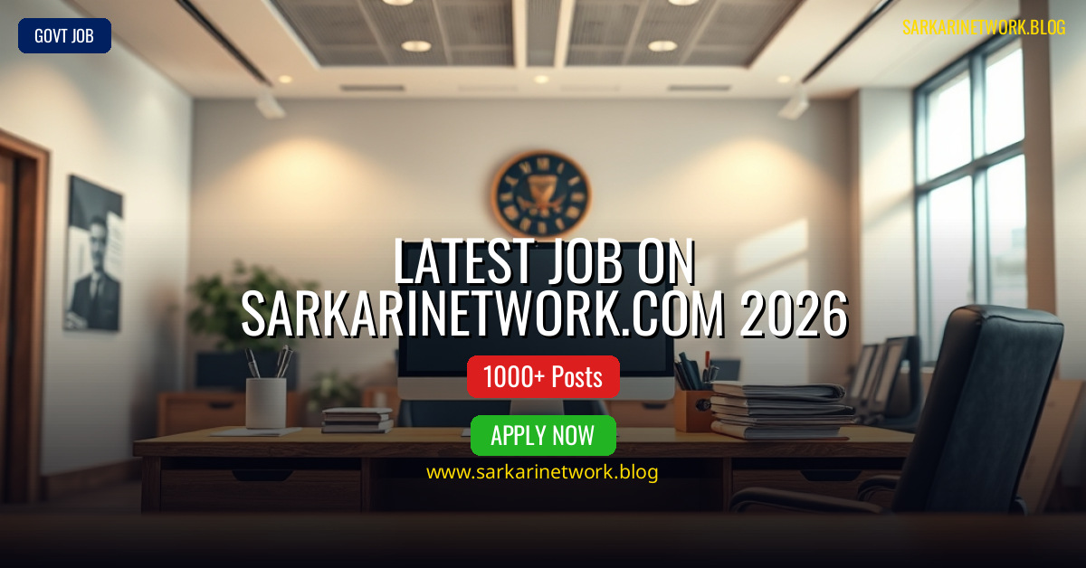 Latest Job on Sarkarinetwork.com 2026