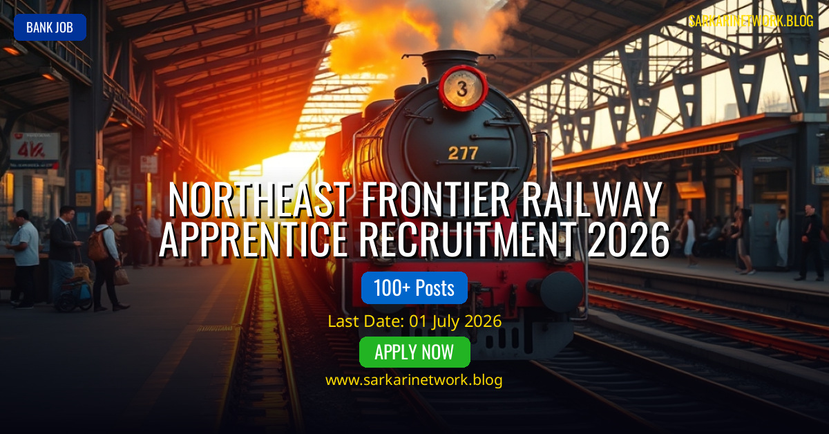 Northeast Frontier Railway Apprentice Recruitment 2026