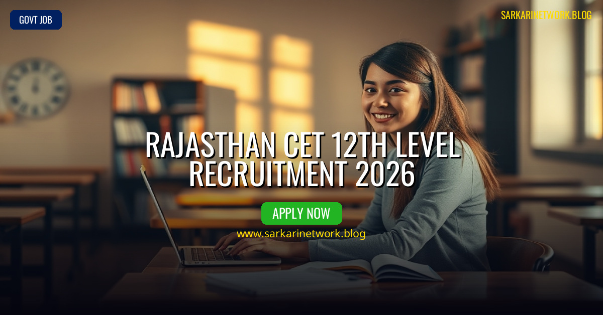 Rajasthan CET 12th Level Recruitment 2026