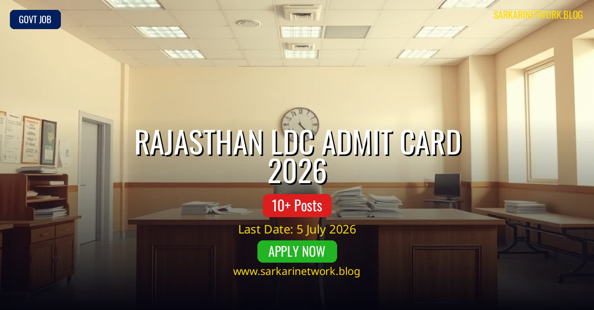 Rajasthan LDC Admit Card 2026