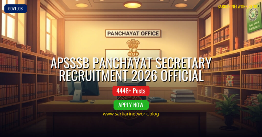 APSSSB Panchayat Secretary Recruitment 2026 – Apply Online