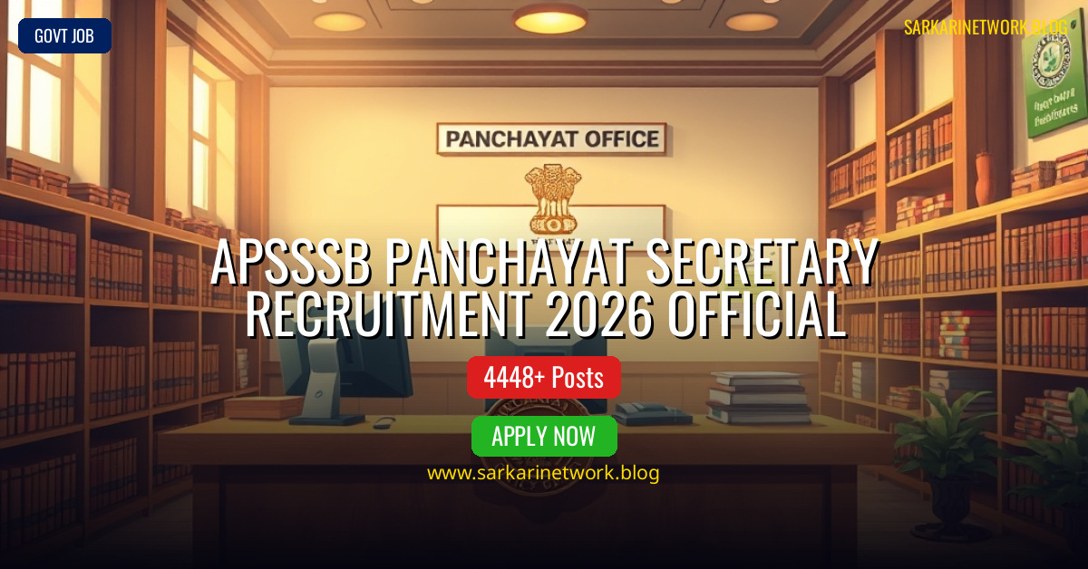 APSSSB Panchayat Secretary Recruitment 2026 official notification