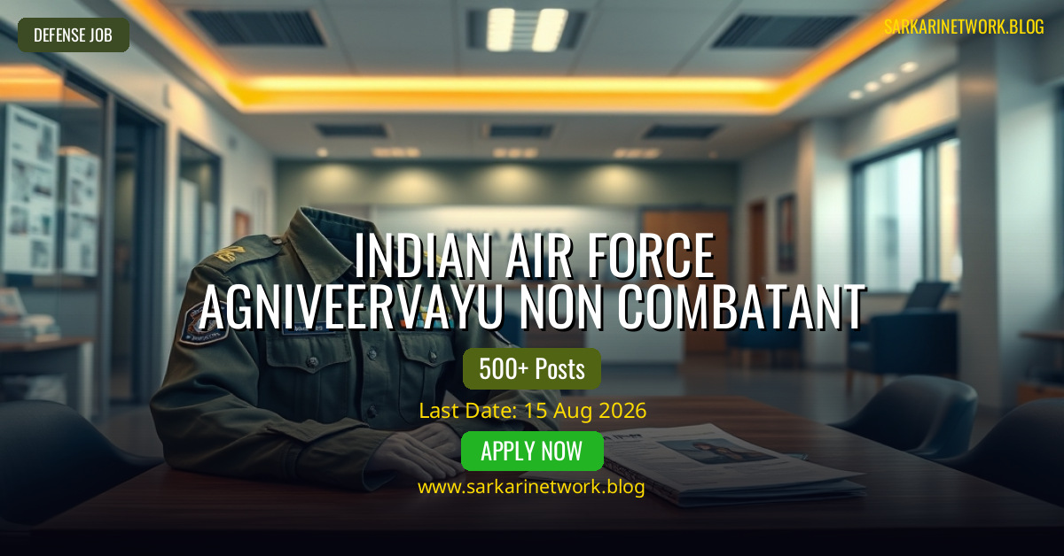 Indian Air Force Agniveervayu Non Combatant Recruitment 2026