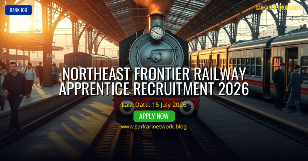 Northeast Frontier Railway Apprentice Recruitment 2026 Apply