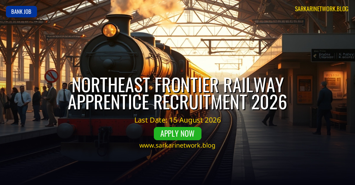 Northeast Frontier Railway Apprentice Recruitment 2026