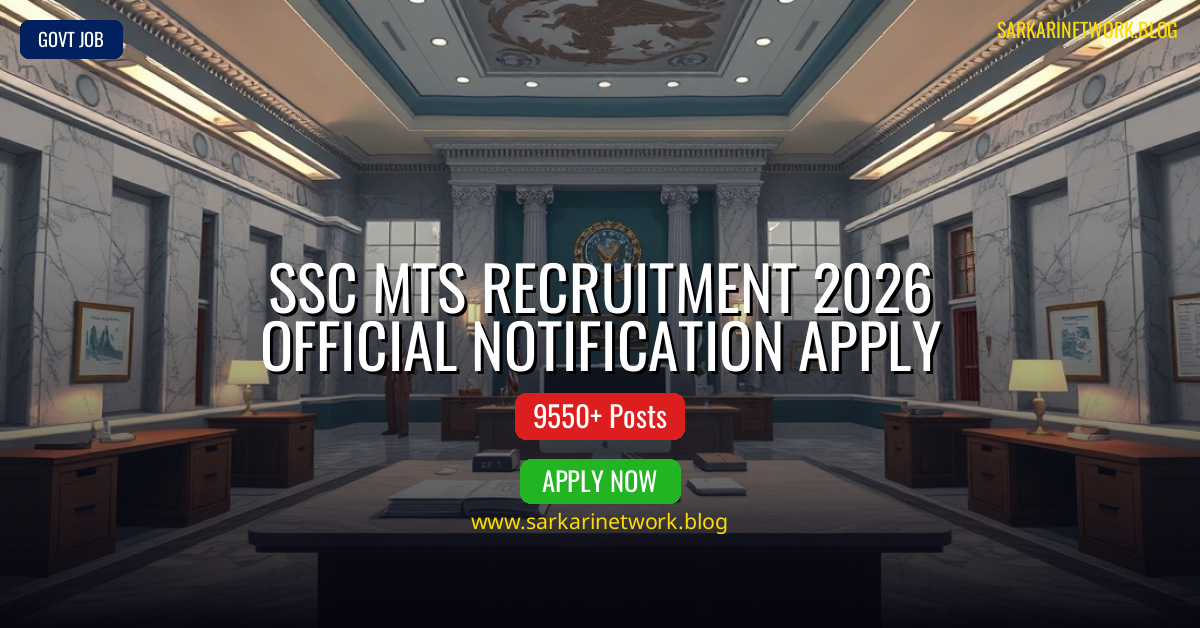 SSC MTS Recruitment 2026 Official Notification Apply Online Form